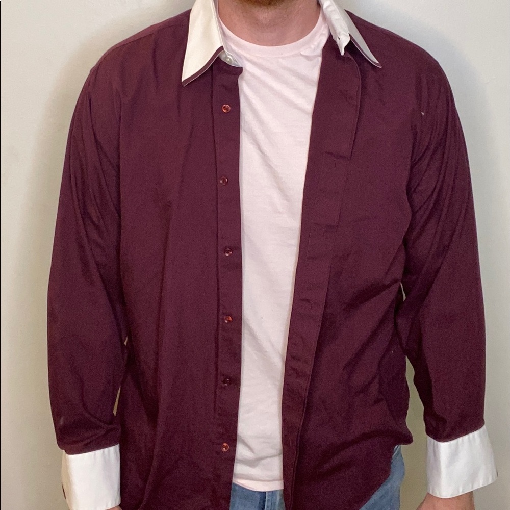 Vintage Burgundy dress shirt